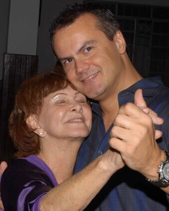 Helio Mendes with his late mother.